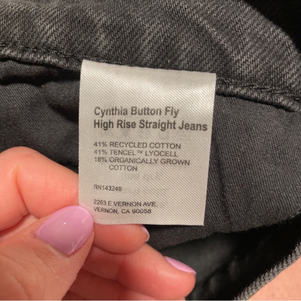 NWT | Reformation Cynthia Straight Leg Jeans | Size 28 | Charcoal - Picture 5 of 5